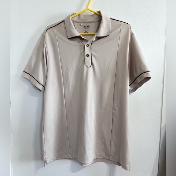 🟤Adidas Beige Golf Polo Shirt ⛳ - Picture 1 of 4